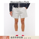 Abercrombie & Fitch美式經(jīng)典澤西風(fēng)舒適松緊腰運動(dòng)衛褲短褲25夏季男裝128-5080 淺麻灰色 S (175/76A)