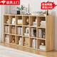 立太（LEADTEK）全實(shí)木書(shū)架置物架落地實(shí)木書(shū)柜展示柜學(xué)生收納柜矮柜柜子儲物柜 全實(shí)木【三層加深18格】180x30x90cm-送防撞角套