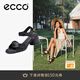 愛(ài)步（ECCO）涼鞋女 一字式扣帶優(yōu)雅媽媽百搭透氣粗跟高跟鞋 雕塑222793 黑色22279301001 39