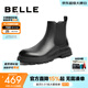 百麗（Belle）切爾西靴男冬季新商場(chǎng)同款增高馬丁短靴A0598DD1 黑單里-A0655(筒高13CM) 43 (265mm)