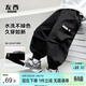 左西男童工裝褲兒童褲子2026春秋款純棉戶(hù)外休閑褲寬松長(cháng)褲 黑色 120