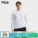 FILA 斐樂(lè )官方男子針織長(cháng)袖衫秋時(shí)尚休閑簡(jiǎn)約基礎圓領(lǐng)長(cháng)T