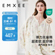 嫚熙（EMXEE）春秋月子服 孕婦哺乳睡衣產(chǎn)后彈力絲麻棉透氣舒適夏季薄款家居服L