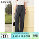 LAGOGO格雷灰百搭休閑西裝褲女拉谷谷2025年春夏新款簡(jiǎn)約通勤褲子 灰色 M