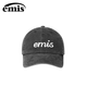 EMIS帽子潮流新款 磨毛鏤空標棒球帽（煥新版）-黑灰色男女大頭圍