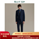 休塔（SUITUP ）秋冬款西服套裝男新郎結婚禮服正裝英倫風(fēng)高端紳士商務(wù)職業(yè)西裝 布塔斯灰黑【上衣+馬甲+褲子】 XL 【50A] 適用體重67-73KG