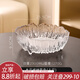 川島屋北歐玻璃水果盤(pán)客廳茶幾家用沙拉碗輕奢高檔精致高顏值果盤(pán) 水晶玻璃果盤(pán)(大號)