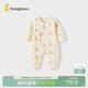 童泰（TONGTAI）嬰兒連體衣秋冬季純棉保暖寶寶衣服新生兒哈衣爬服睡衣藍色66cm