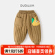 嘟嘟家寶寶褲子冬裝加厚男童長(cháng)褲加絨帥氣兒童棉褲保暖女童休閑褲童裝 卡其色 90
