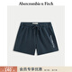 Abercrombie & Fitch美式抓絨百搭抽繩松緊腰運動(dòng)衛褲五分褲短褲25秋季男裝176-5450 海軍藍 S (175/76A)