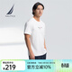 諾帝卡（NAUTICA）【商場(chǎng)同款】男裝25春夏新款索羅娜涼感圓領(lǐng)短袖T恤男TO5207 白色1BW 2XL