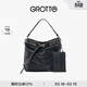 GROTTO個(gè)樂(lè )流浪包中號子母包托特松弛感通勤斜挎單肩包禮物 經(jīng)典黑 中號