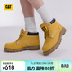 CAT卡特新品女鞋戶(hù)外休閑經(jīng)典牛皮中幫大黃靴時(shí)尚女靴工裝馬丁靴