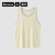 蕉內棉棉311H女士吊帶上衣背心修身內搭打底衫女生春夏款 【背心】卡士黃撞色 M