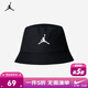 Jordan耐克AJ兒童漁夫帽秋季擋風(fēng)遮陽(yáng)帽男童女童出行帽子 正黑色 8/20