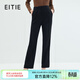 愛(ài)特愛(ài)（EITIE）時(shí)尚OL通勤顯瘦高腰直筒呢子休閑長(cháng)褲秋冬新款休閑褲7205905 極簡(jiǎn)黑20 L 165