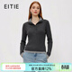 愛(ài)特愛(ài)（EITIE）優(yōu)雅絞花肌理感百搭毛衣2026春季新款半高領(lǐng)長(cháng)袖針織衫D2501929V 55玉灰 L (165)