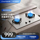 創(chuàng  )爾特（Chant）燃氣灶JZT-B1(MXR) 天然氣 雙灶具 家用5.0kW猛火灶臺嵌兩用 不銹鋼面板 線(xiàn)性精控 一級能效 JZT-B1(MXR)【天然氣】