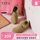 他她（TATA）復古勃肯鞋女鞋深口棉鞋毛毛平底單鞋 黃棕（滿(mǎn)幫款） 38