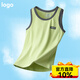 寬葉竹兒童莫代爾背心男童內穿寶寶夏季青少年小孩打底貼身內衣小背心 窄肩薄款背心)淺綠 【偏小一碼】 120 【建議身高105cm-115cm】