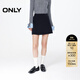 ONLY2025秋季新款純色A字剪裁防走光設計短裙半身裙女|12531E002 E39夜空藍色 L