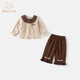 班喜迪女童套裝春裝2026新款洋氣童裝寶寶上衣褲子春秋款兒童衣服三件套
