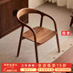 潯筑餐椅家用黑胡桃實(shí)木椅子家用書(shū)椅北歐客廳餐廳簡(jiǎn)約休閑靠背椅 蘇美特1把