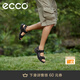 愛(ài)步（ECCO）戶(hù)外涼鞋男鞋 男士透氣魔術(shù)貼沙灘休閑鞋子 越野069564 黑色/灰色06956450034 43