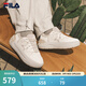 FILA 斐樂(lè )官方女鞋CACTI 摩登板鞋仙掌鞋時(shí)尚運動(dòng)休閑鞋 白中白/蘑菇灰色-BA 38