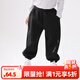 久歲伴兒童褲子秋冬季新品男童休閑褲加厚保暖中大童寶寶青少年運動(dòng)長(cháng)褲 黑色 150 /身高140-152體重75-90斤
