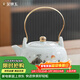 金鑲玉陶瓷茶壺 家用帶過(guò)濾提梁喝泡茶壺耐高溫燒水壺功夫茶具 日照松山
