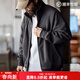 馬登工裝 美式休閑搖粒絨開(kāi)衫衛衣男春季立領(lǐng)加絨運動(dòng)拉鏈夾克外套 深灰色 M