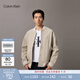Calvin KleinJeans秋冬男士美式潮流復古學(xué)院風(fēng)ck抓絨拼色棒球領(lǐng)夾克外套