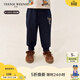 Teenie Weenie Kids小熊童裝25年男女寶寶彈力刺繡仿牛仔褲 藏青色 120 cm