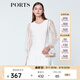 PORTS寶姿商場(chǎng)同款春夏新品女裝歐根紗拼接袖連衣裙SN8K251PKE004 米白 M