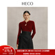HECO【素色心情】新中式國風(fēng)針織衫盤(pán)扣長(cháng)袖羊毛衫上衣女2025秋冬新款 紅色 M