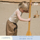 white wheat2026夏季新款褲子兒童男女童純棉休閑薄款寬松百搭長(cháng)褲 咖色 90 cm