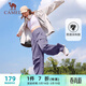 駱駝（CAMEL）直筒梭織工裝長(cháng)褲女防潑水百搭傘兵褲 C24CA6L6619 拂袖紫 XL