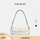 蔻馳（COACH）女士BROOK翻蓋鏈帶包真皮斜挎包百搭女包 B4/粉筆白色