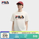 FILA 斐樂(lè )官方男子針織短袖衫夏狐貍刺繡休閑舒適純棉T恤