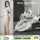 ZHR老爹鞋女情侶機能風(fēng)休閑鞋女厚底增高運動(dòng)女鞋 QU01 淺灰 38 