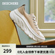 斯凱奇（Skechers）女鞋厚底增高帆布鞋街頭個(gè)性板鞋軟底舒適休閑鞋通勤鞋177435