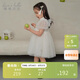 戴維貝拉兒童裙子夏裝女童網(wǎng)紗連衣裙中國風(fēng)白色公主裙