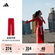 adidas金晨同款加厚時(shí)尚休閑高腰運動(dòng)闊腿褲女秋冬阿迪達斯輕運動(dòng)   淺猩紅   M