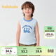 巴拉巴拉寶寶背心打底夏季無(wú)袖短袖純棉男女童家居服小童兒童內衣 冰藍A81503 130