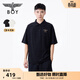 BOY LONDON春夏男女同款POLO衫黑色字母暗紋提花短袖T恤N01915 黑色 M