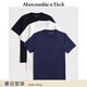 Abercrombie & Fitch經(jīng)典小麋鹿圖案棉質(zhì)3件組合裝重磅短袖T恤25秋季男裝124-5044 海軍藍多色 L (180/108A)