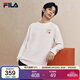 FILA 斐樂(lè )官方男女情侶款針織長(cháng)袖2026春時(shí)尚休閑純棉海棠花長(cháng)T恤
