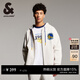 杰克·瓊斯（JACK&JONES）男裝春季衛衣長(cháng)袖N(xiāo)BA聯(lián)名勇士隊百搭舒適連帽拉鏈上衣224333069 緞白色C43 L （180）