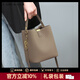 caibukaier新款水桶包包女包牛皮斜挎包品牌單肩包實(shí)用生日禮物送女友送老婆 【大象灰】高級感送女朋友高檔 時(shí)尚通勤大容量百搭休閑腋下包